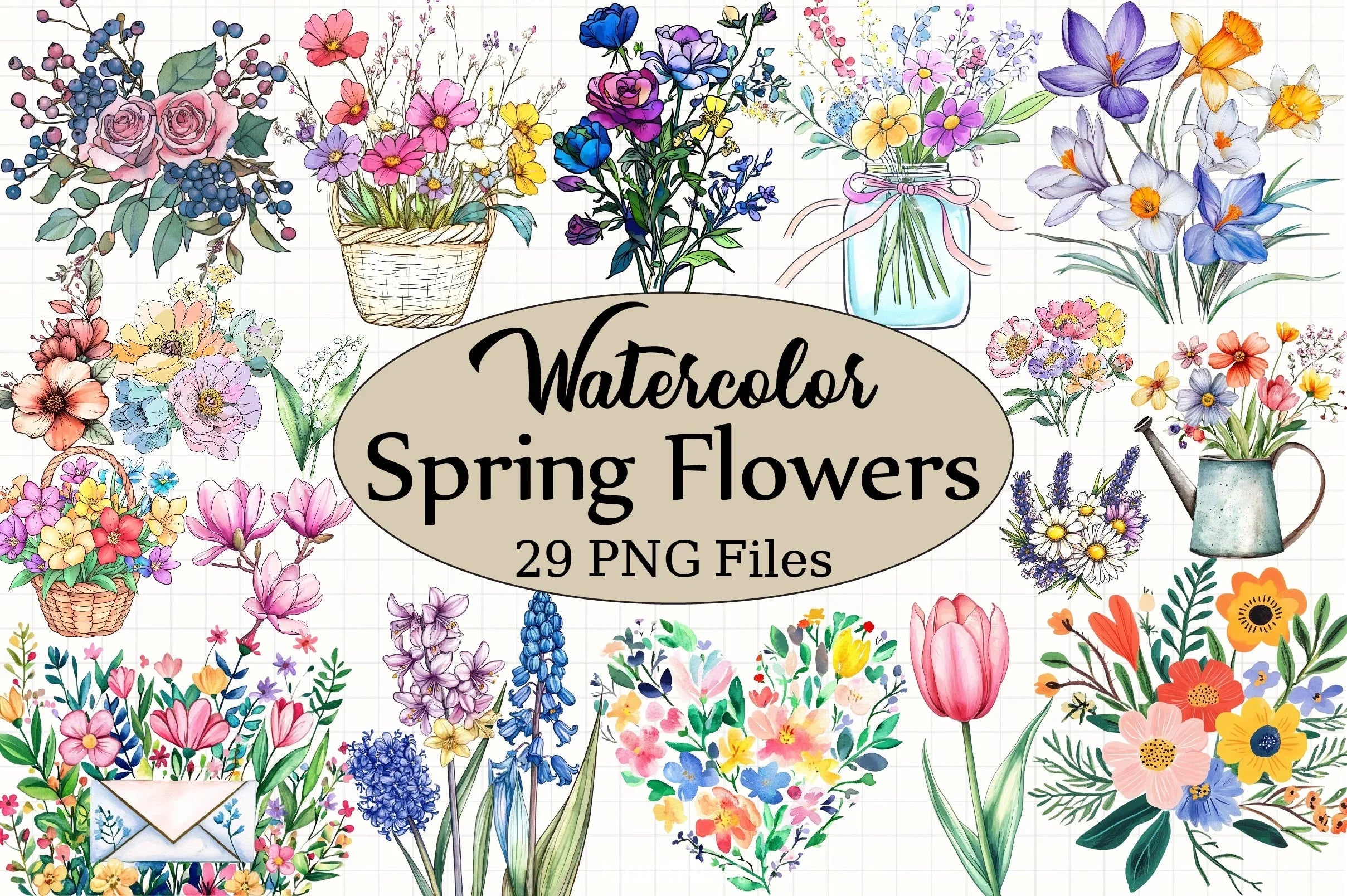 Spring Flowers Clipart Bundle 11 - CraftNest - Digital Crafting and Art