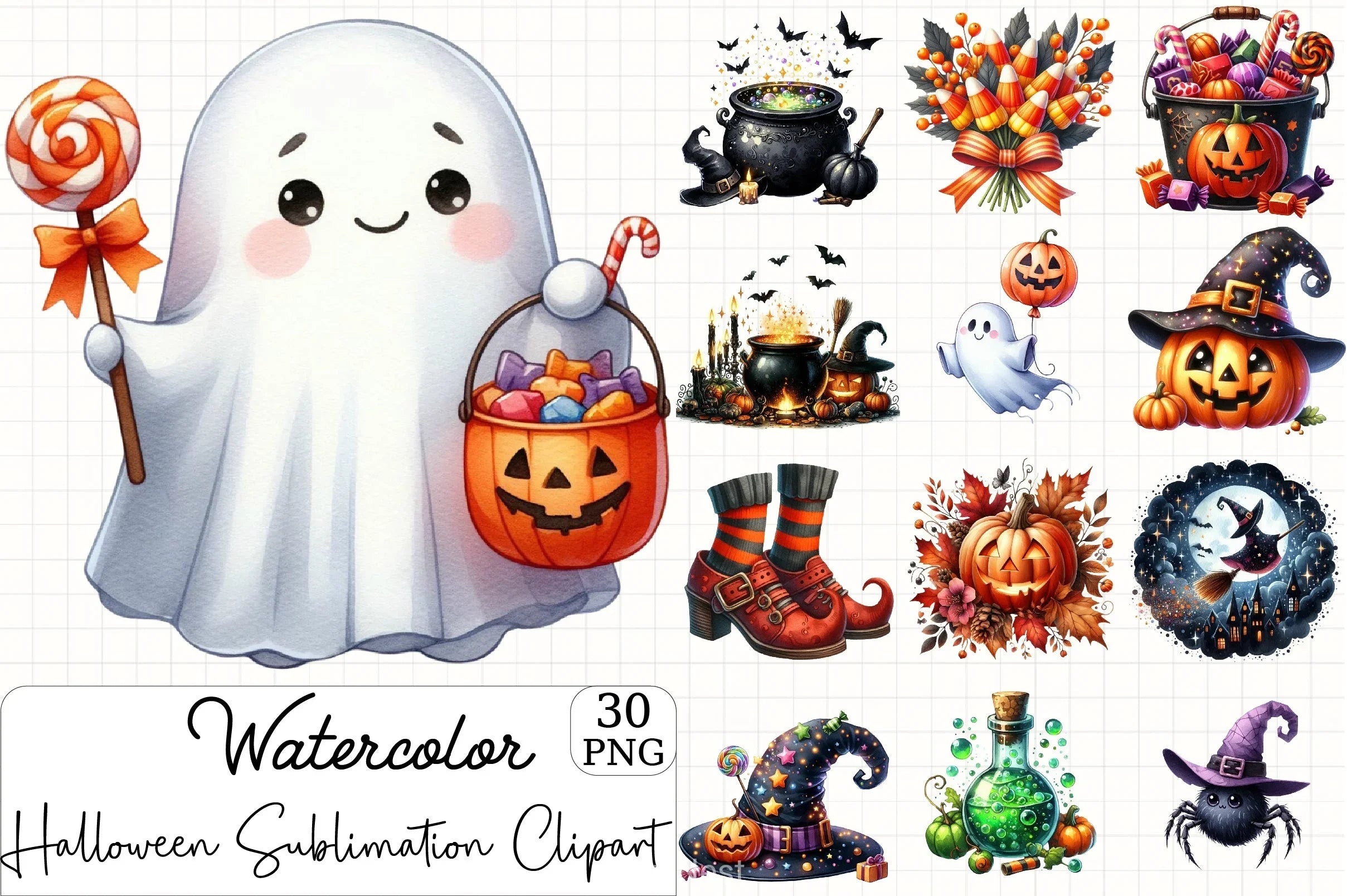 Halloween Clipart Bundle 5 - CraftNest - Digital Crafting and Art