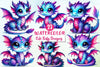 Cute Baby Dragons Clipart Bundle