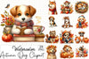 Autumn Dog Clipart Bundle
