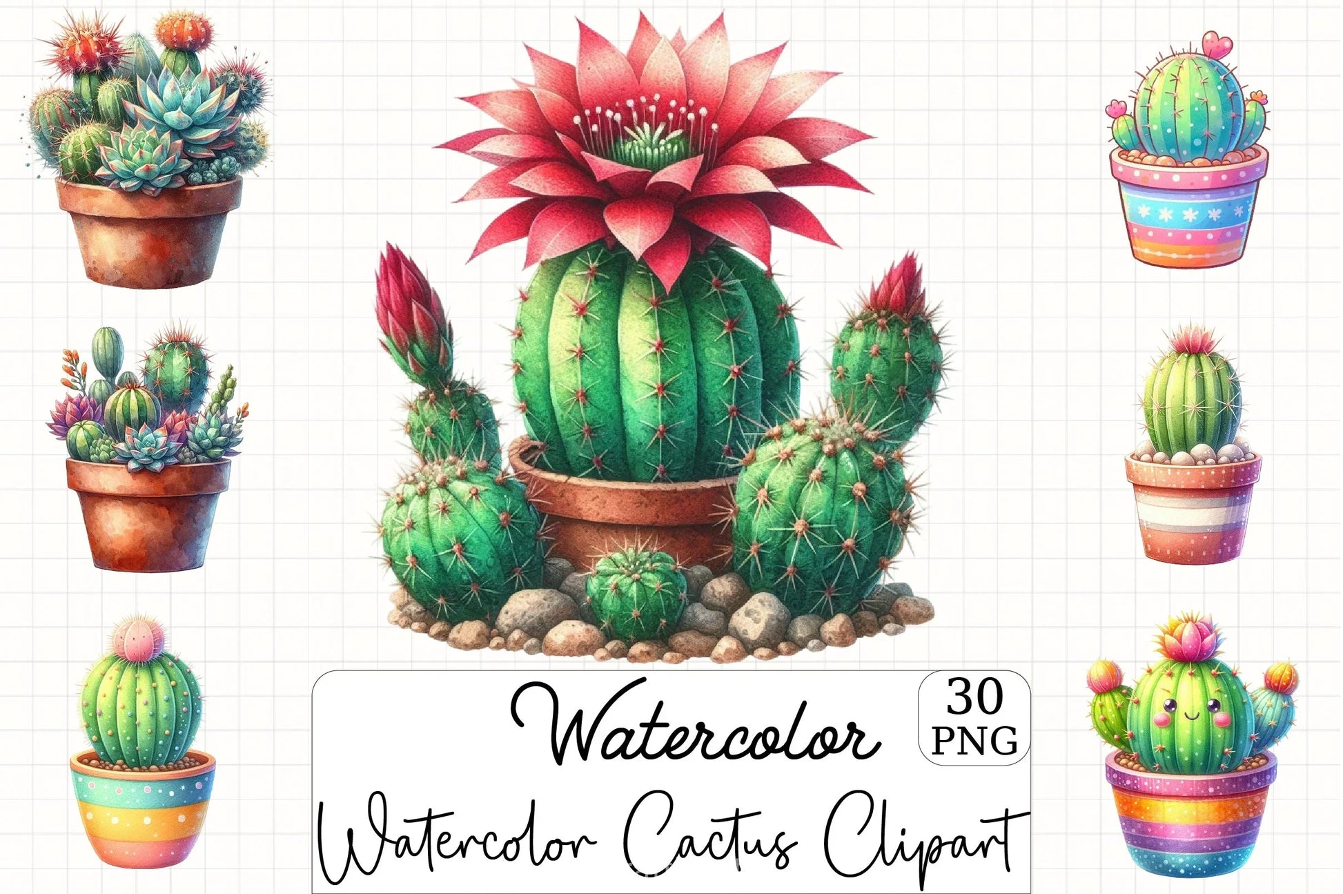 Cactus Clipart Bundle 3 - CraftNest - Digital Crafting and Art
