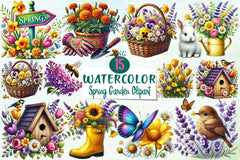Spring Garden Clipart Bundle 3 - CraftNest - Digital Crafting and Art