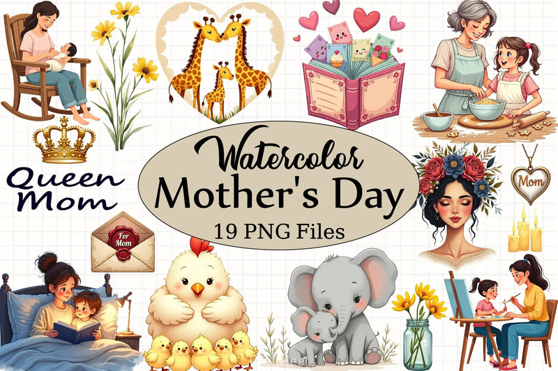 Mother's Day Clipart Bundle 4 - CraftNest - Digital Crafting and Art