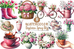 Daydream Spring Bliss Clipart Bundle - CraftNest - Digital Crafting and Art