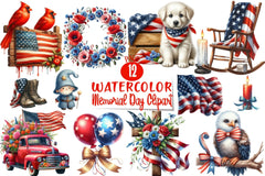 Memorial Day Clipart Bundle 5 - CraftNest - Digital Crafting and Art