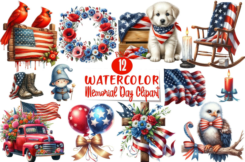 Memorial Day Clipart Bundle 5 - CraftNest - Digital Crafting and Art