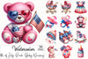 4th of July Pink Baby Nursery Clipart Bundle