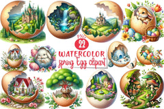 Spring Egg Clipart Bundle - CraftNest - Digital Crafting and Art