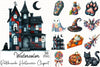 Patchwork Halloween Clipart Bundle