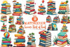 Summer Book Stack Clipart Bundle