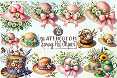 Spring Hat Clipart Bundle - CraftNest - Digital Crafting and Art