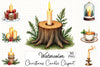 Christmas Candle Clipart Bundle