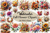 Fall Flower Clipart Bundle