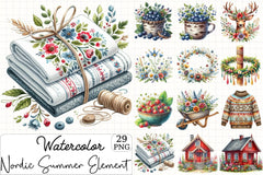 Nordic Summer Clipart Bundle 3 - CraftNest - Digital Crafting and Art