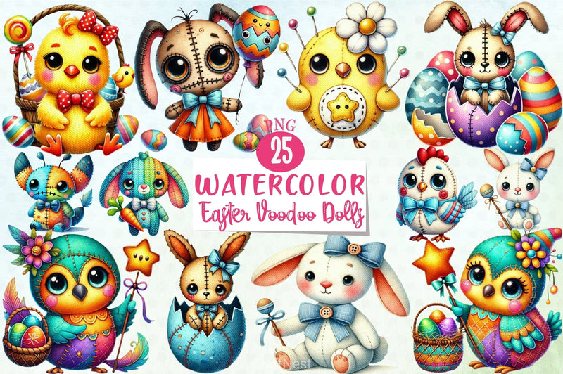 Easter Voodoo Dolls Clipart Bundle - CraftNest - Digital Crafting and Art