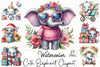 Cute Elephant Clipart Bundle
