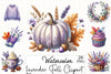 Lavender Fall Clipart Bundle