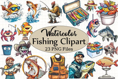 Fishing Clipart Bundle 2 - CraftNest - Digital Crafting and Art
