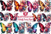 Butterfly Flowers Clipart Bundle