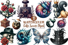 Gothic Summer Clipart Bundle 5 - CraftNest - Digital Crafting and Art