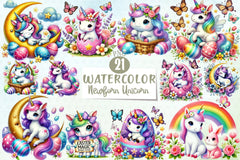 Easter Newborn Unicorn Clipart Bundle - CraftNest - Digital Crafting and Art
