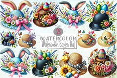 Easter Hat Clipart Bundle 1 - CraftNest - Digital Crafting and Art
