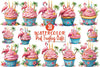 Pink Frosting Cake Clipart Bundle