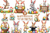 Cute Easter Rabbit Clipart Bundle