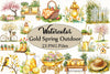 Gold Spring Clipart Bundle