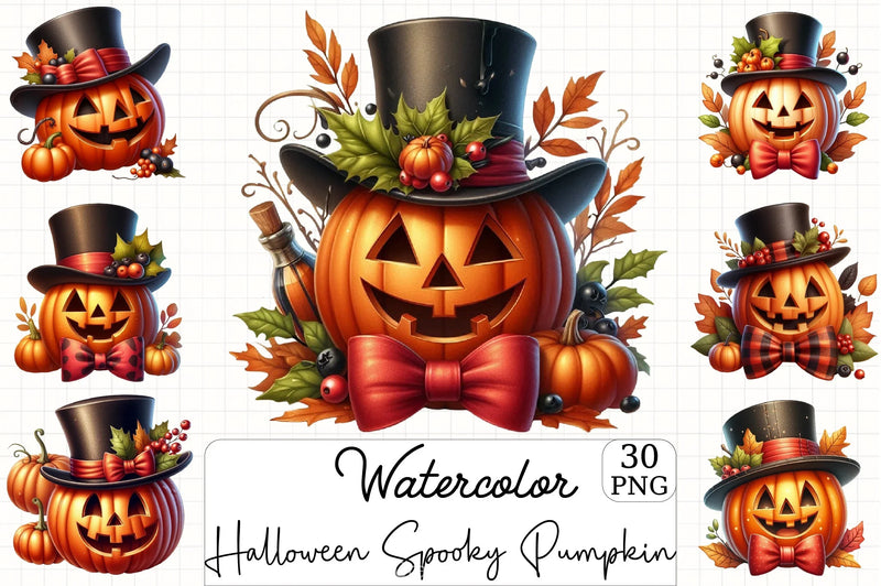 Halloween Pumpkin Clipart Bundle 7 - CraftNest - Digital Crafting and Art