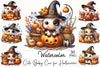 Cute Baby Cow Halloween Clipart Bundle