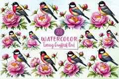 Spring Evening Grosbeak Bird Clipart Bundle - CraftNest - Digital Crafting and Art