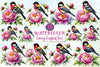 Spring Evening Grosbeak Bird Clipart Bundle