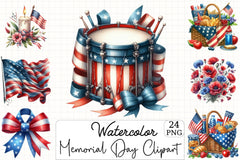 Memorial Day Clipart Bundle 3 - CraftNest - Digital Crafting and Art
