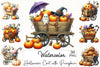 Halloween Pumpkin Cart Clipart Bundle