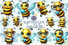 Funny Cute Bee Clipart Bundle