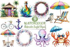 Coastal Clipart Bundle - CraftNest - Digital Crafting and Art