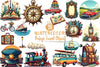 Vintage Travel Clipart Bundle