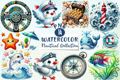 Nautical Clipart Bundle - CraftNest - Digital Crafting and Art