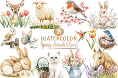 Spring Animals Clipart Bundle - CraftNest - Digital Crafting and Art
