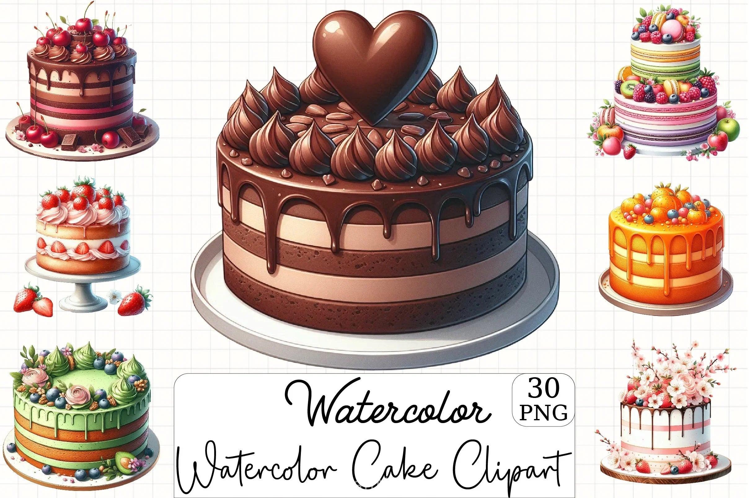 Cake Clipart Bundle - CraftNest - Digital Crafting and Art