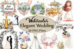 Elegant Wedding Clipart Bundle 1 - CraftNest - Digital Crafting and Art
