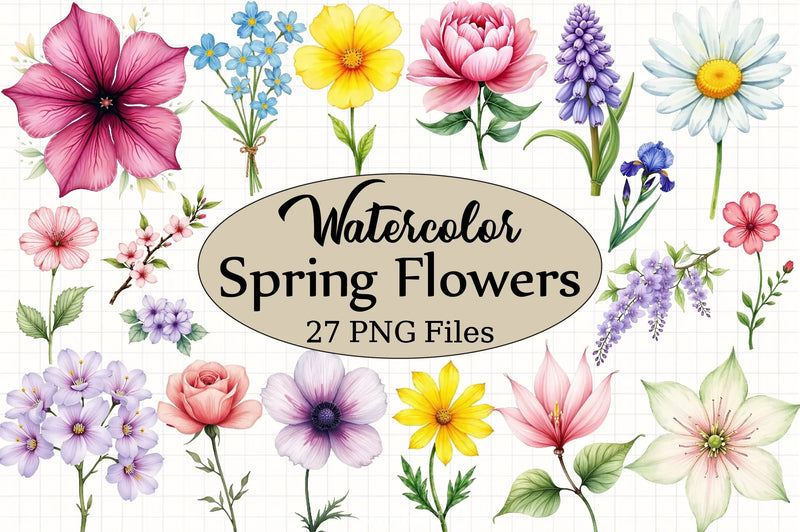 Spring Flowers Clipart Bundle 9 - CraftNest - Digital Crafting and Art