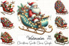 Christmas Santa Sleigh Clipart Bundle