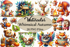 Whimsical Autumn Clipart Bundle - CraftNest - Digital Crafting and Art