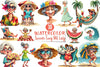 Summer Funny Old Lady Clipart Bundle