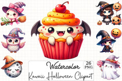 Kawaii Halloween Clipart Bundle 64 - CraftNest - Digital Crafting and Art