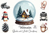 Black & White Christmas Clipart Bundle