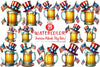 American Patriotic Flag Beer Clipart Bundle