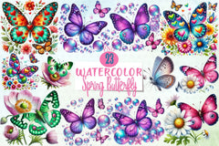 Spring Butterfly Clipart Bundle 4 - CraftNest - Digital Crafting and Art